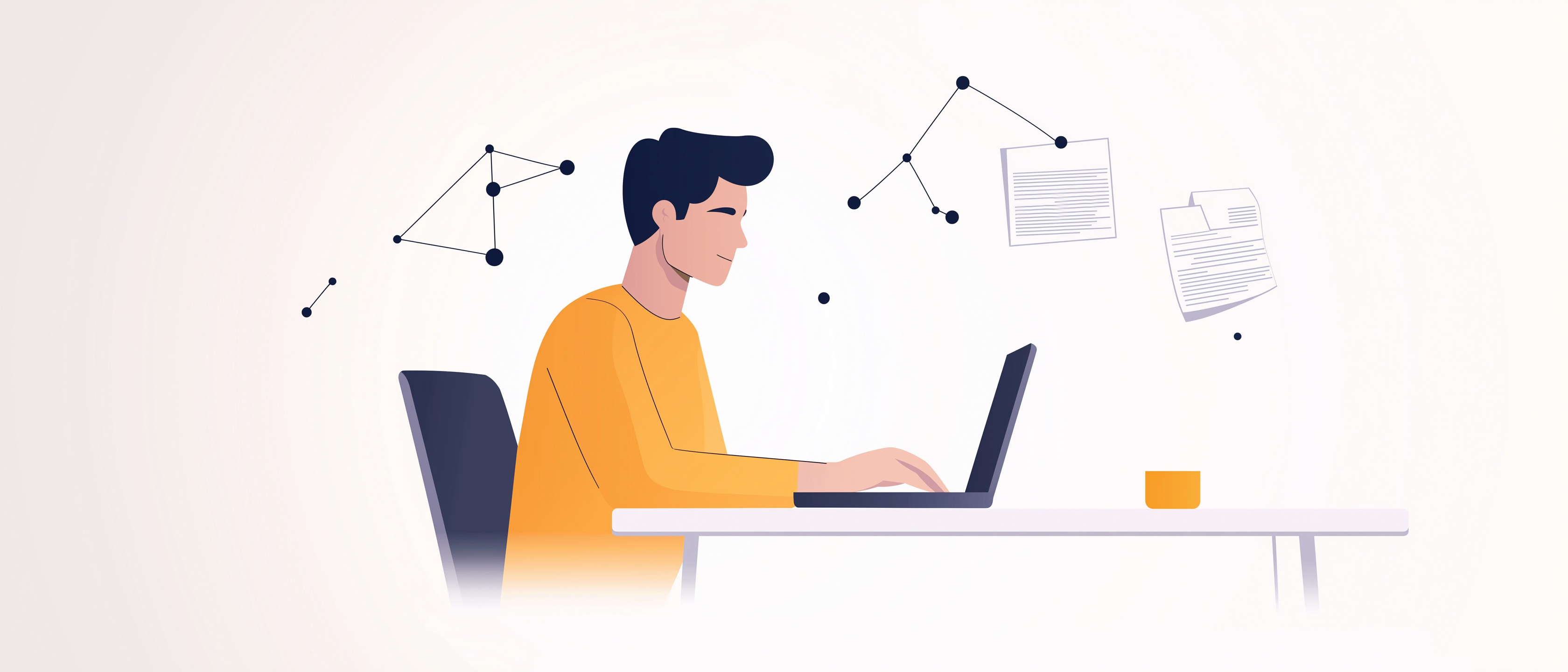 Podnikatel pracující na laptopě